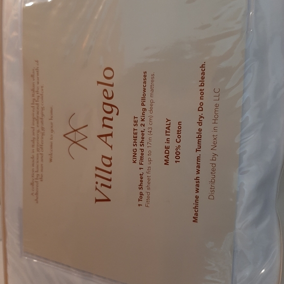Villa Angelo KING Cotton Sheet Set - Picture 6 of 7